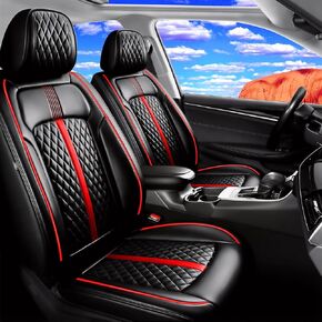 Fit Taos Car Seat Covers for Volkswagen/VW Taos 2022-2026, Premium Full Coverage Leather, Airbag Compatible Scratch-Resistant, Waterproof All Weather Seat Protector, Full Set, Black in Saudi Arabia