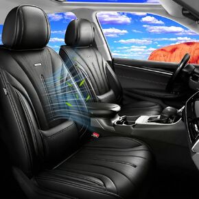 Fit Corolla LE Car Seat Covers for Toyota Corolla LE 2019-2025 2026, Full Coverage Leather, Airbag Compatible Scratch-Resistant, Waterproof All Weather Seat Protector, Full Set, Black+Pink in Saudi Arabia