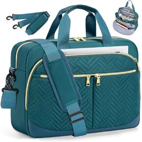 SDYSM Laptop Bag 15.6 Inch Laptop Briefcase for Women Men Water-Resistant Work Shoulder Messenger Bag Large Computer Bag for Business Travel Office Work Daily Commute, Black in Kuwait