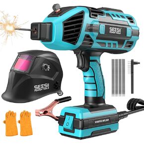 Seesii Portable Welder Handheld, 110V 120A Portable Welding Machine with Goggles & Chipping Hammer, Compatible with for 3/32"-1/8" Rods, Suitable for Home DIY Repair and Automotive Repair Welding in Kuwait