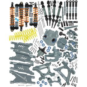 RC Upgrades Part for 1/10 Rustler/Slash/Stampede 4x4 4WD VXL,Arm/Shocks/gearbox/37T Diff Gear/Caster Block,Steering Blocks/Stub Axle Carriers/Drive Shaft/Shock Tower/Links,Colorful in Saudi Arabia