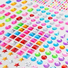 JAMIEWIN 1180 PCS Gem Stickers for Crafts, Self Adhesive Bling Rhinestone Stickers for Kids DIY, Acrylic Gems Jewels for Crafts, Scrapbook Supplies Sticky Gems for Face Nail Body Hair Jewelry Deco in Saudi Arabia