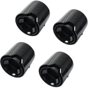 4-Piece Set Carbon Fiber Exhaust Tips for BMW G80 M3 G82 G83 M4 G87 M2 Stock Exhaust, Glossy Black Inner Layer Tailpipe Tip in Saudi Arabia