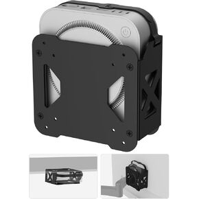 Yimaut Mount Only for Mac Mini M4 and M4 Pro, Behind Monitor VESA Mount 75x75 100x100, Attach to Monitor Arm, Under Desk and Wall Mount, for Mac Mini Mount Metal Bracket with Cable Ties in Kuwait