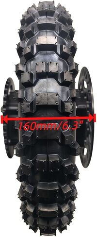 مجموعة إطارات حافة العجلات الخلفية Beeking 80/100-10 للدراجة الترابية 15 مم إطار حافة العجلة الخلفية يناسب الدراجة الترابية 50cc-125cc TTR SSR CRF Apollo تتضمن قرص فرامل وضرس in Kuwait