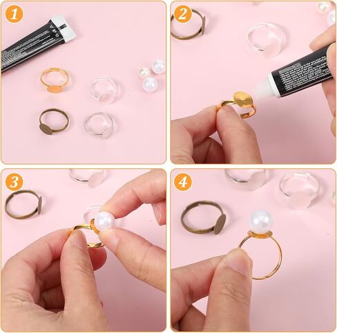 Elegaperma 80pcs Blank Rings for Jewelry Making, Ring Blanks for Jewelry Making, Adjustable Stainless Steel Flat Blank Ring Base for Men Women Jewelry Make DIY Crafts in Saudi Arabia
