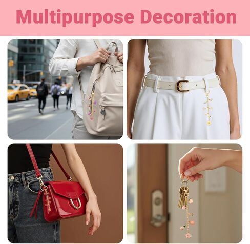645 Pcs Charms Lip Gloss Keychain Making Kit DIY Bag Charm Kits with Key Chain Hooks Charms Lobster Clasps Jump Rings Jewelry Plier Chains & Tools for Craft Supplies and Jewelry Making (645 Pcs Kit) in Saudi Arabia