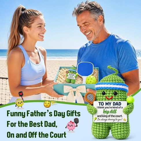 Dad Gifts for Fathers Day - Funny Gag Father's Day Birthday Handmade Crochet Pickleball Gifts Accessories for Dad Father Men Daddy Papa from Daughter Son Christmas Stocking Stuffers in Saudi Arabia