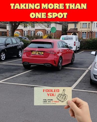 Miami Graphic Solutions You Park Like An A-hole Bad Parking Prank Cards Look Like $50 Real Size Money - 50 qty - leave them under Vehicle Wipers of Horrible A-Hole Drivers! in Saudi Arabia