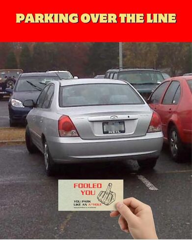 Miami Graphic Solutions You Park Like An A-hole Bad Parking Prank Cards Look Like $50 Real Size Money - 50 qty - leave them under Vehicle Wipers of Horrible A-Hole Drivers! in Saudi Arabia