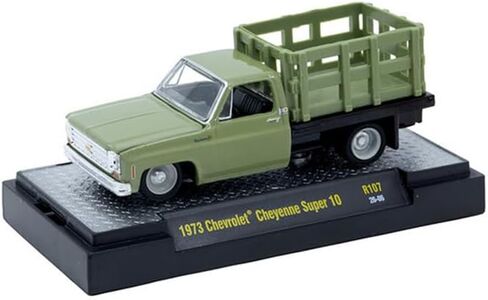 M2 Machines Auto-Thentics 1973 Chevy Cheyenne Super 10 Stake Truck Green Adult Collectible R107 26-06 in Saudi Arabia