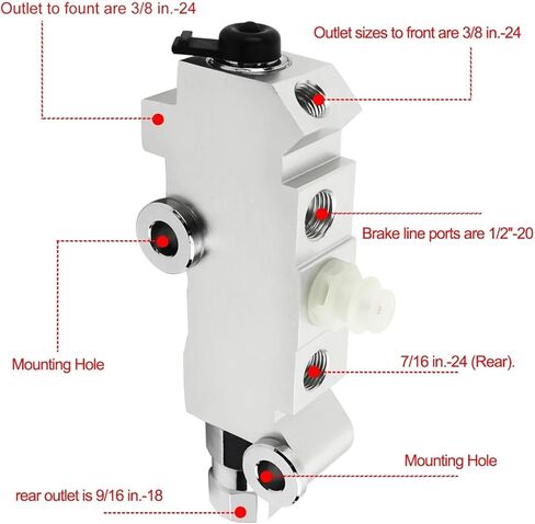 PV2 Brass Brake Proportioning Valve Disc/Drum Disc Front Drum Rear Brake 172-1353 in Kuwait