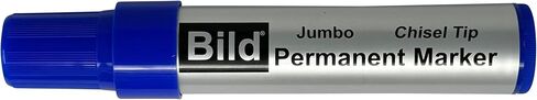 Bild Jumbo Permanent Markers, Chisel Tip, Blue, Waterproof Quick-Drying Ink, Extra Large Thick Wide Tip for Cardboard, Posters, Shipping Boxes (Blue) in Saudi Arabia