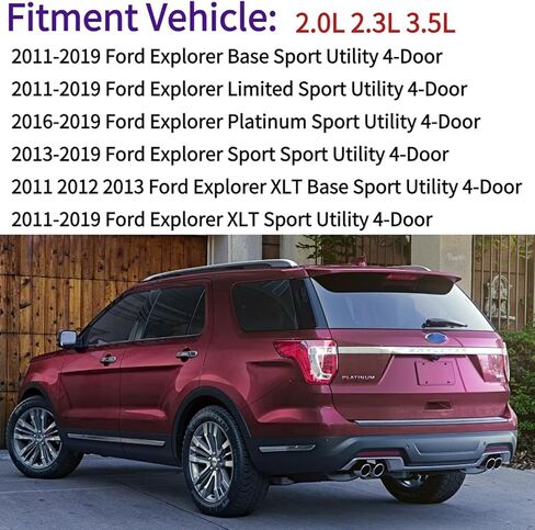 شفرة ذراع الممسحة الخلفية لـ 2011 2012 2013 2014 2015 2016 2017 2018 2019 Ford Explorer Base Limited Platinum Sport XLT Base XLT Sport Utility 4 أبواب 2.0L 2.3L 3.5L ذراع ممسحة الزجاج الأمامي الخلفي in Kuwait