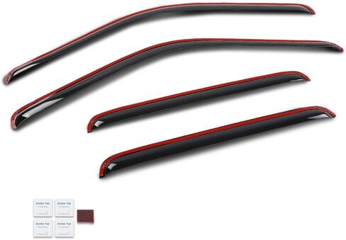 واقيات المطر من ANDPLAY متوافقة مع Kenworth T680 T880 2012-2018 - عاكسات النوافذ الجانبية الدخانية، ظل فتحة تهوية المطر، زخرفة خارجية متينة للكمبيوتر الشخصي in Kuwait