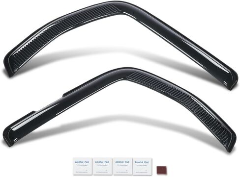 واقيات المطر من ANDPLAY متوافقة مع Kenworth T680 T880 2012-2018 - عاكسات النوافذ الجانبية الدخانية، ظل فتحة تهوية المطر، زخرفة خارجية متينة للكمبيوتر الشخصي in Kuwait