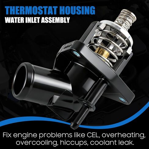 15-11125 Engine Coolant Thermostat Housing Assembly, Thermostat Housing Replacement for Chevy Silverado 1500 Suburban Tahoe GMC Sierra 1500 Yukon Yukon XL Cadillac Escalade, Replaces 12674639 in Kuwait