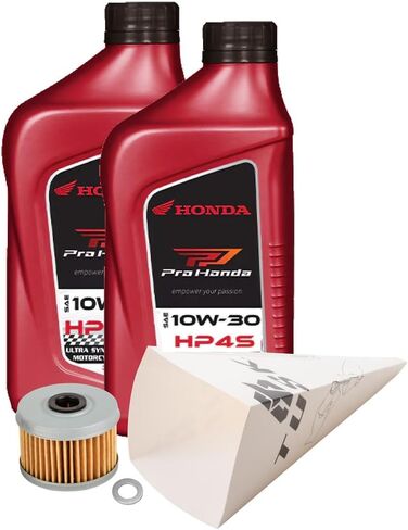 طقم تغيير الزيت Tusk 4-Stroke (HP4S اصطناعي بالكامل 10W-30) متوافق مع Honda CRF 450R 2021-2026 in Kuwait
