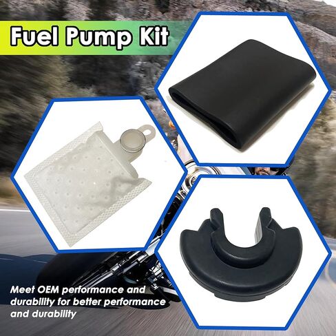 62897-01B Fuel Pump W/Regulator &Seal Fit for Harley Davidson Heritage Softail Deluxe Fat Boy Night Train Springer FLST FXST CVO FLSTC FLSTCI 2001-07 75126-06A 62897-01 61342-00A 62897-01A 75132-06 in Kuwait