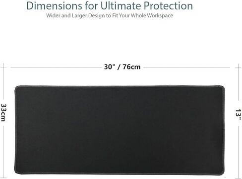 [30" x 13"] Extended-Large Mouse pad, Keyboard pad - Enhance Your Gaming Experience with The Desk mat - Waterproof and Easy to Clean - lint-Free - Ideal for Gaming Table (Black, Extended) in Saudi Arabia