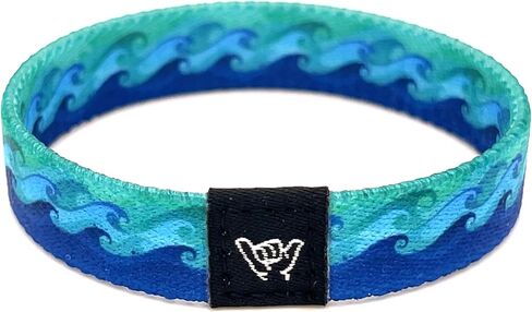 Hang Loose Bands - Coastal Breaking Waves Bracelet - Extra Small 5.5 Length for Petite Women and Kids - Reversible Elastic Wristband Boho Surf Style Unisex in Saudi Arabia