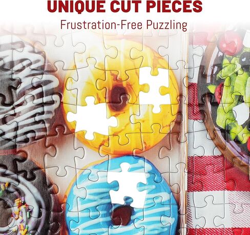 BenBen Puzzles for Adults 1000 Pieces, Spring Picnic Jigsaw Puzzles with Patterns on Back, Challenging Puzzles for Family Game Night Home Décor in Kuwait