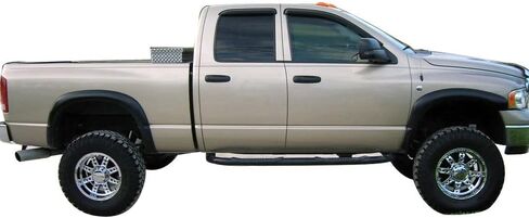 مشاعل الحاجز متوافقة مع 2002-2008 دودج رام 1500 2003-2009 رام 2500 3500، غطاء عجلة PP بلمسة نهائية سوداء غير لامعة من المصنع من IKON MOTORSPORTS، 2003 2004 2005 2006 2007 in Kuwait