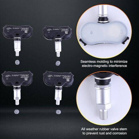 مستشعر ضغط الإطارات 315 ميجاهرتز TPMS لسيارة Honda Ridgeline(2006-2014)/Pilot(2005-2008)/Odyssey Touring(2005-2007)، لسيارة Acura RL(2004-2008) استبدال مباشر ABS متين 42753-SHJ-A53 أسود in Kuwait
