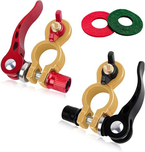 Ganecad 2 PCS Battery Terminal Connectors, Quick-Release Batteries Terminal Clamps with Anti-Collision Pad, Heavy Duty Brass Battery Cable Ends for Cars Caravans Trucks Boats in Saudi Arabia