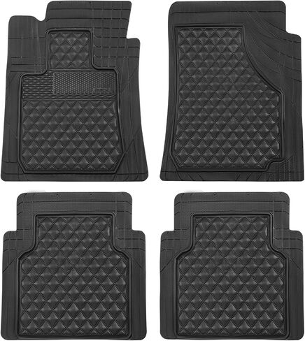 Universal Trim-to-Fit Car Floor Mats for Cars Trucks SUVs Rubber Non-Slip Waterproof All Weather Protection Floor Liner-Burgundy in Saudi Arabia