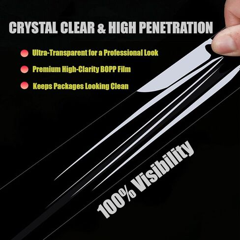 Oriental Magic Silent Packing Tape No Noise Super Clear 6 Rolls 1.88" x 55 Yards, Industrial Heavy Duty Packaging Tape for Packing Shipping Moving Mailing Sealing& Storage in Saudi Arabia