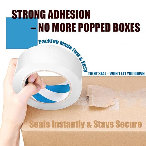 Oriental Magic Silent Packing Tape No Noise Super Clear 6 Rolls 1.88" x 55 Yards, Industrial Heavy Duty Packaging Tape for Packing Shipping Moving Mailing Sealing& Storage in Saudi Arabia