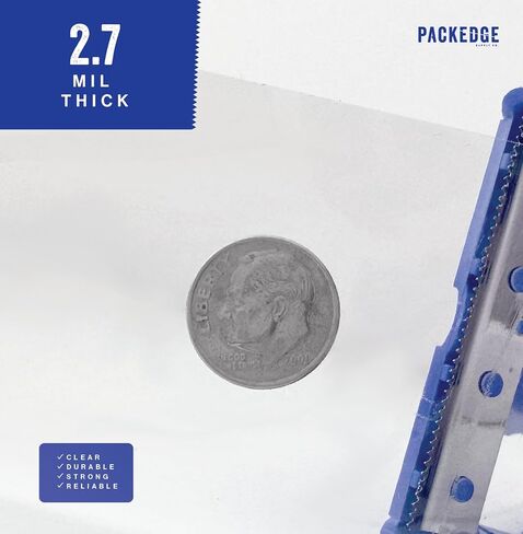 Packedge Heavy Duty Packing Tape, 12 Rolls — 1.88 Inches x 60 Yards, 2.7 Mil Thick Clear Packaging Tape for Shipping, Moving & Box Sealing, 720 Total Yards in Kuwait