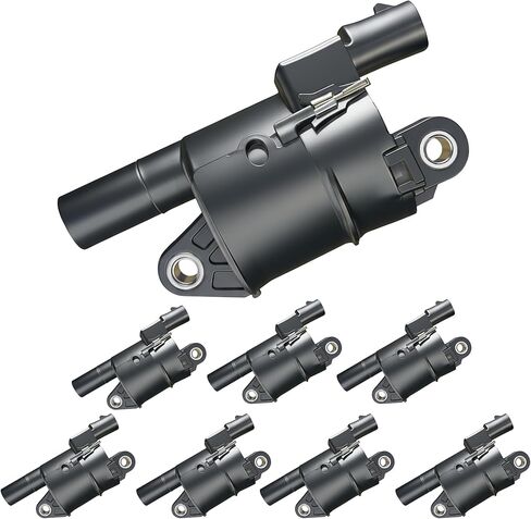 Set of 8 UF414 Round Ignition Coil Pack For V8 4.8 5.3 6.0 Chevy Silverado Tahoe Trailblazer Express Avalanche C adillac Escalade GMC Sierra Yukon/XL 2007-2017 8PCS D514A in Saudi Arabia