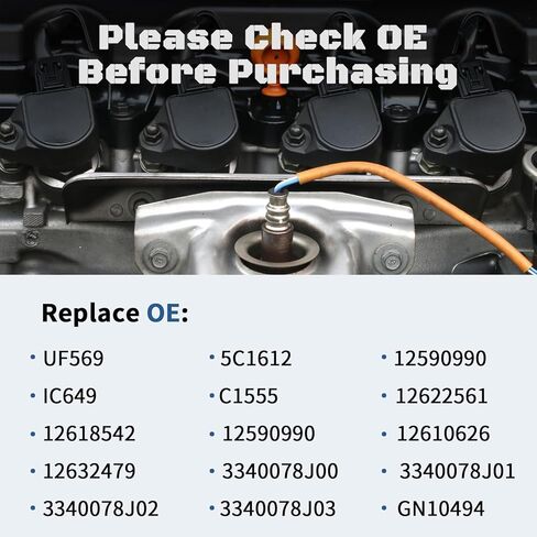 حزمة ملف الإشعال إيريديوم شمعات الإشعال 6 عبوات تناسب 3.0 3.6 V6 GMC Acadia Terrain Chevy Traverse Impala Equinox Malibu Buick Enclave LaCrosse Cadillac CTS SRX 2010 2012 2013 2014 2015 2016، UF569 in Kuwait