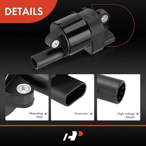 A-Premium Engine Ignition Coil Packs Compatible with Chevrolet Corvette Camaro Tahoe Express1500 2500 3500 GMC Yukon Sierra 2500 HD 3500 HD Cadillac 4-Pins in Kuwait
