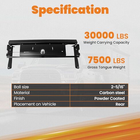maXpeedingrods Rear Gooseneck Trailer Hitch with 2-5/16" Ball Compatible with Chevrolet Silverado 2500/2500 HD/3500 HD & GMC Sierra 2500 HD/3500 HD 2011-2015 in Kuwait