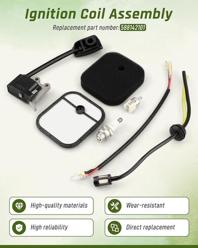 مجموعة ملف الإشعال 588142101 مناسبة لـ RedMax BCZ230TS BCZ260TS BCZ2460TS BCZ3060TS BCZ2450T GZ23N GZ25N GZ30N HEZ230F HEZ2460F CHTZ2400 SGCZ2460S SRTZ2460F Edger Brushcutter in Kuwait