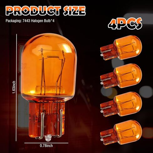 4PCS 7444NA Bulb 12V 21/5W,T20 Rear Turn Light Bulb Automotive Lighting Replacement Brake Lights,Universal Rear Blinker Bulbs Tail Lights Compatible with Buick 2014-2018 Enclave in Kuwait