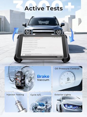 أداة تشخيص الماسح الضوئي OBD2 ثنائية الاتجاه من THINKCAR 689BT - أداة فحص النظام بالكامل مع بلوتوث 5.0، 3000+ اختبار نشط، ترميز ECU، 34+ خدمة، FCA، CAN-FD وDoIP، تحديث لاسلكي in Kuwait