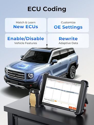 أداة تشخيص الماسح الضوئي OBD2 ثنائية الاتجاه من THINKCAR 689BT - أداة فحص النظام بالكامل مع بلوتوث 5.0، 3000+ اختبار نشط، ترميز ECU، 34+ خدمة، FCA، CAN-FD وDoIP، تحديث لاسلكي in Kuwait