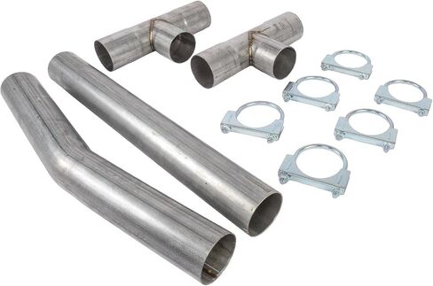 مجموعة أنابيب H العالمية من JEGS | 3in.O.D. | بالألمنيوم عيار 16 | يساعد على تحسين عزم دوران منخفض دورة في الدقيقة | مجموعة الترباس/اللحام | تتضمن قسمين على شكل تي شيرت، وقسم واحد مُشكل، وقسم مستقيم واحد، ومشابك in Kuwait