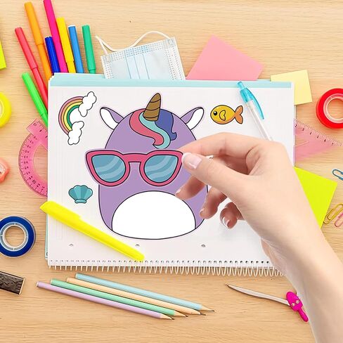 18Pcs Cartoon Make a Face Stickers,Mixed and Matched with 6 Designs Characters Stickers for Birthday Party Decoration,Party Favors. in Saudi Arabia