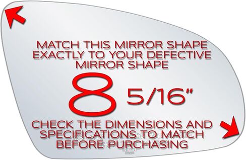 Passenger Side Mirror Glass Replacement For 2018-2023 Hyundai Kona, Kona Electric, Kona N Right Door Mirrors With Adhesives exactafit 8812R in Kuwait