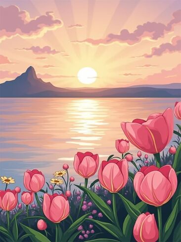 TYPUSOK Rose Diamond Art Kits for Adults,Love Heart Round Full Drill 5D Diamond Painting Kits for Beginners,Flower DIY Diamond Dots Pictures Gem Art Kit,Home Wall Decor 12x16in in Saudi Arabia