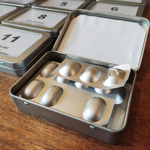 Goodma 24 Pieces Rectangle Metal Tins Containers with Hinged Window Lids Mini Storage Organizer Set for Home Kitchen, Office and School Supplies, 4.5 x 3.3 x 0.9 inch (Silver) in Saudi Arabia