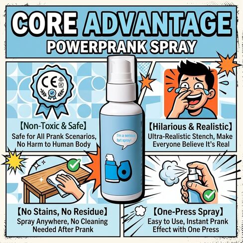 Hensgaukt Ultimate Stink Spray – Extra Strong Stink Bomb Spray for Pranks & Gag Gifts | Realistic Bad Gas Scent | Non-Toxic Stink Bomb for Kids Adults | Office Home Party in Saudi Arabia