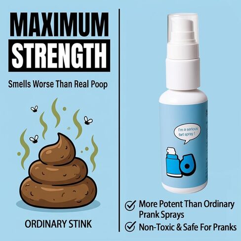 Hensgaukt Ultimate Stink Spray – Extra Strong Stink Bomb Spray for Pranks & Gag Gifts | Realistic Bad Gas Scent | Non-Toxic Stink Bomb for Kids Adults | Office Home Party in Saudi Arabia