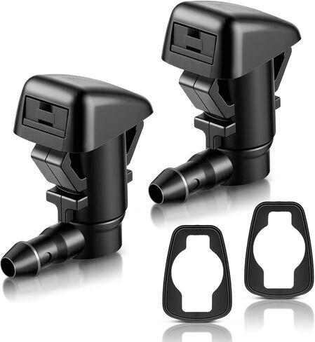 فوهات غسالة الزجاج الأمامي الممتازة من AUTOKAY BC3Z-17603-A مناسبة لسيارة Ford Super Duty F-250 F-350 F-450 F-550 2011-2016 8 Cyl 6.2L 6.7L/10 Cyl 6.8L RE# BC3Z17603A فوهة غسالة سائلة حزمة من 2 in Kuwait