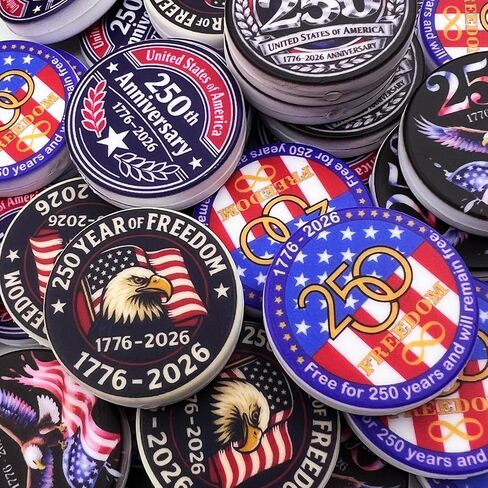 4th of July America 250th Anniversary Focal Beads, 10Pcs Silicone Craft Beads for DIY Keychains, Beaded Pens, Memorial Gifts, Jewelry & Home Decor in Saudi Arabia